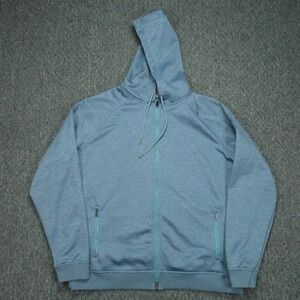 Peter Millar Hoodie Men XXL Blue Placid Full Zip Performance Golf 2XL